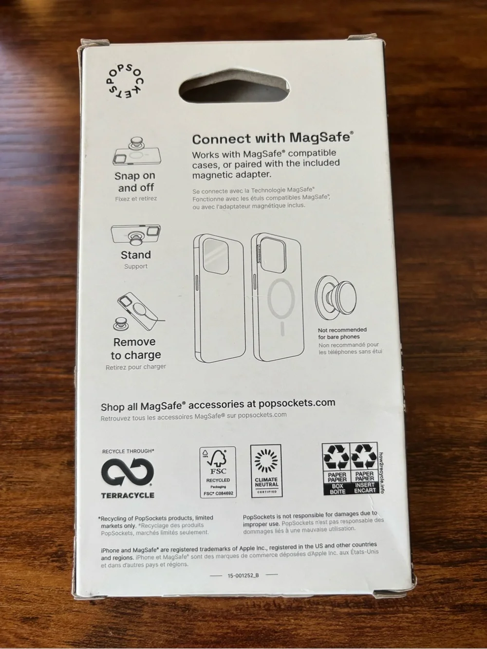 PopSockets MagSafe Magnetic Phone Grip Stand Enamel Red Wine Burgundy